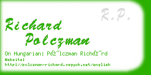 richard polczman business card